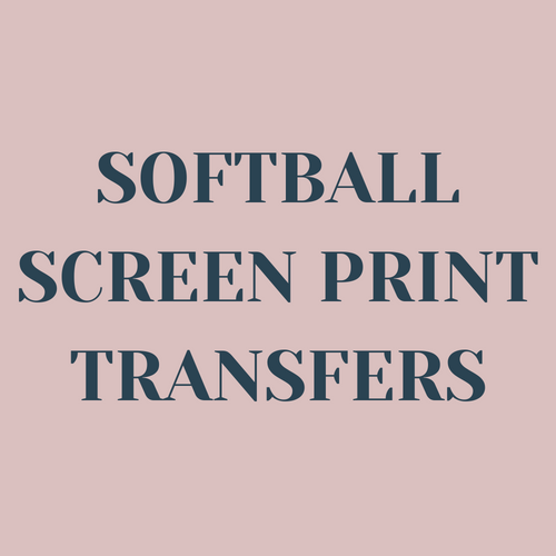 Softball Screen Print Transfers