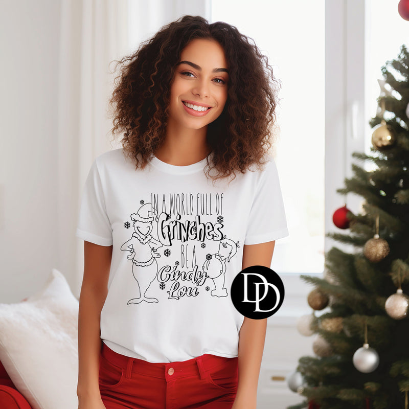 In A World Full Of Green Men (Black Ink) *Screen Print Transfer*