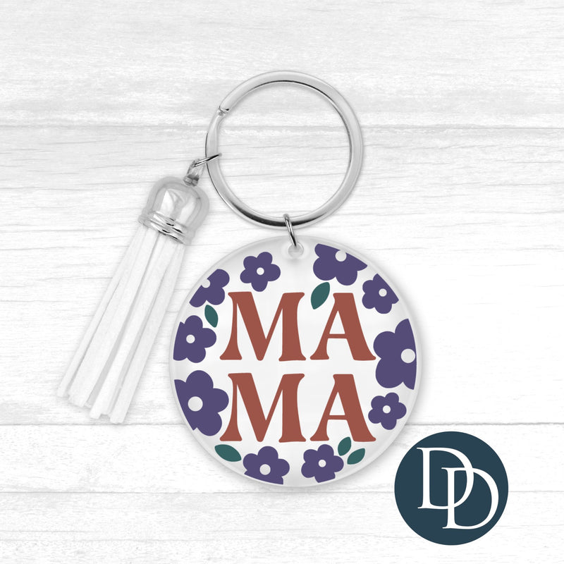 Floral Mama *Round Keychain UV DTF Decal*