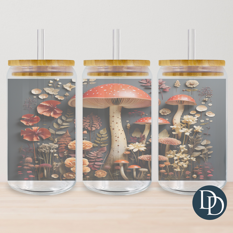 Cottagecore Mushroom Tumbler Print  *Sublimation Print Transfer*