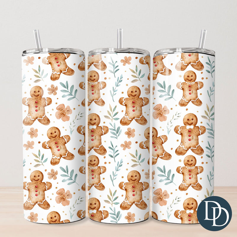 Gingerbread And Leaves *UV DTF Tumbler Wrap*