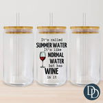 Wine Summer Water UV DTF Decal