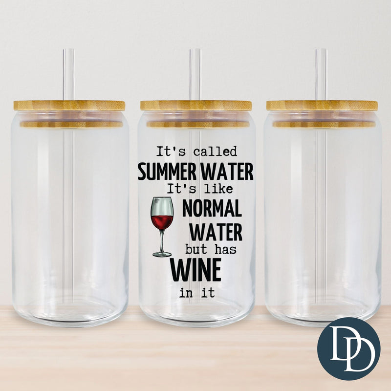 Wine Summer Water UV DTF Decal