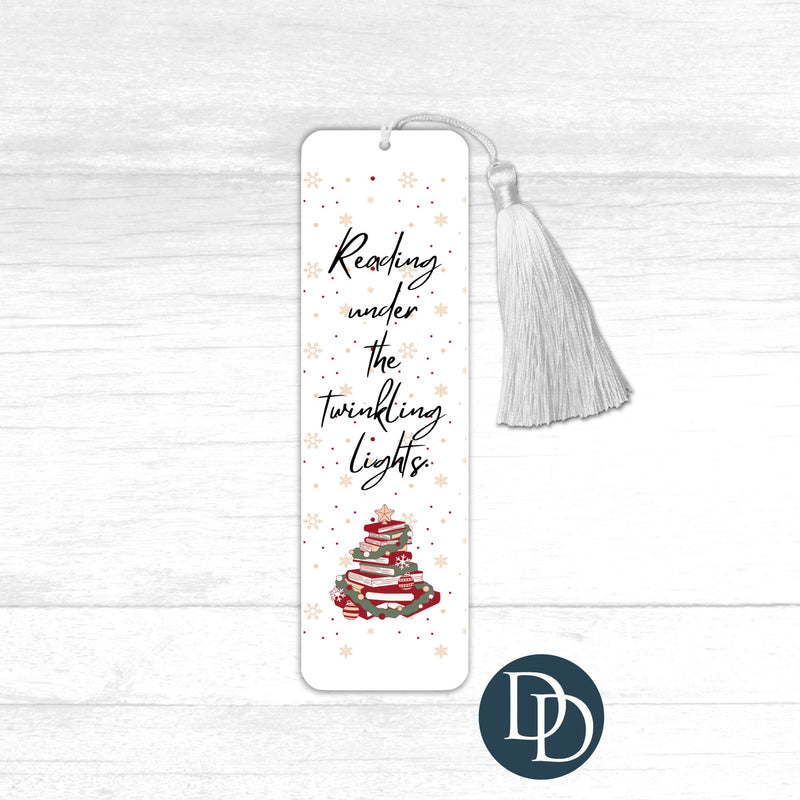 Reading Under The Twinkling Lights *UV DTF Bookmark Decal*