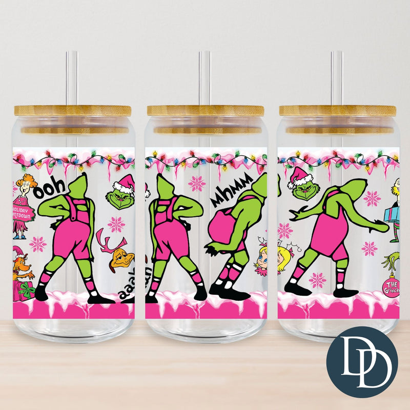 Pink Green Guy UV DTF Cup Wrap