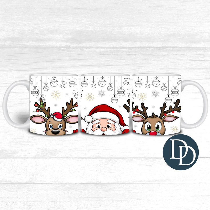 Peeking Santa *UV DTF Mug Wrap*