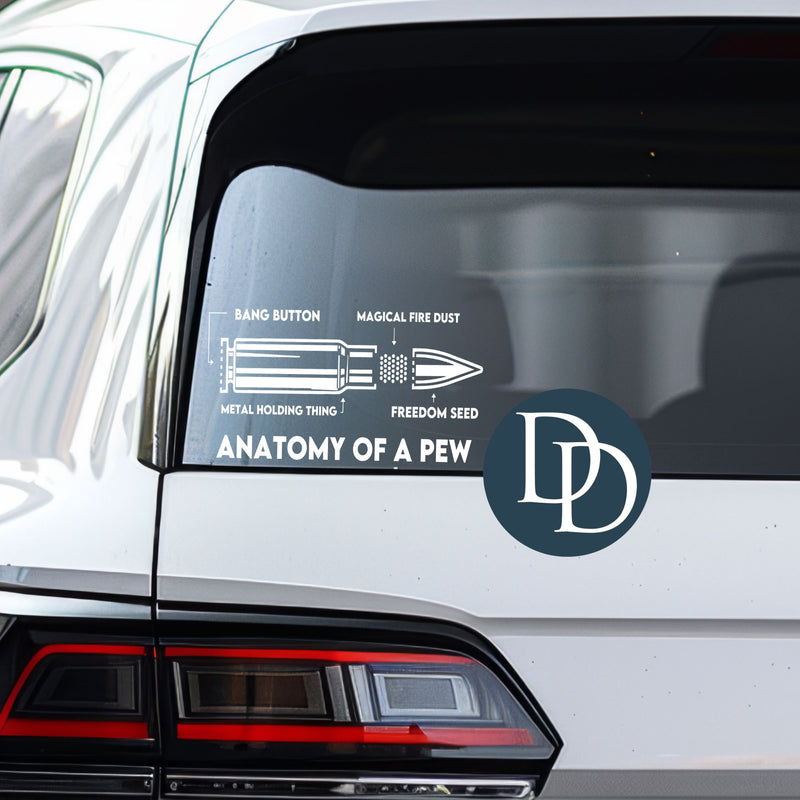 Anatomy Of A Pew *UV DTF Car Window Decal*