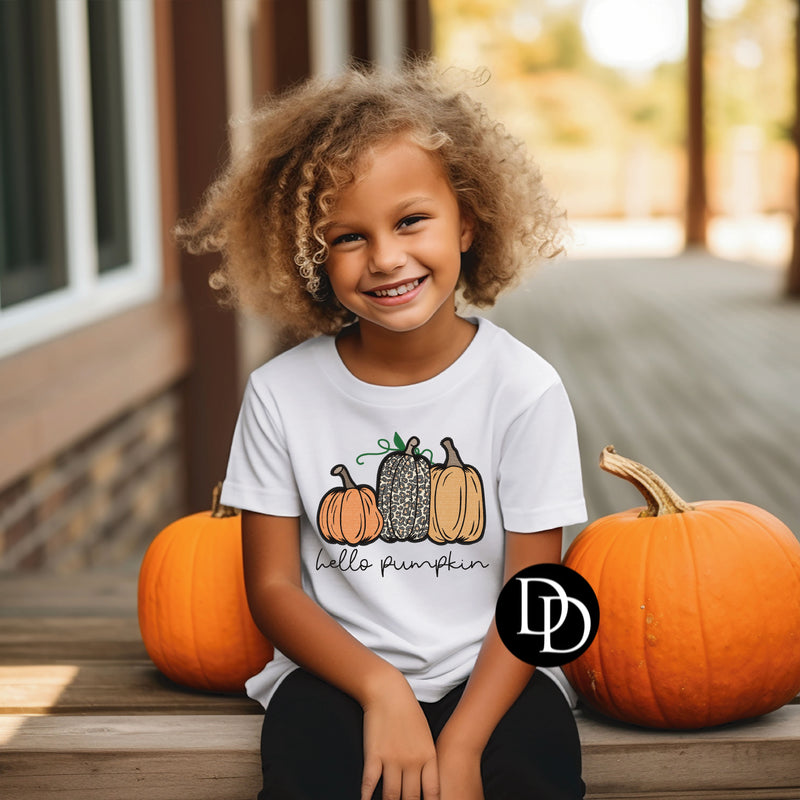 Faux Embroidery Hello Pumpkin *DTF Transfer*