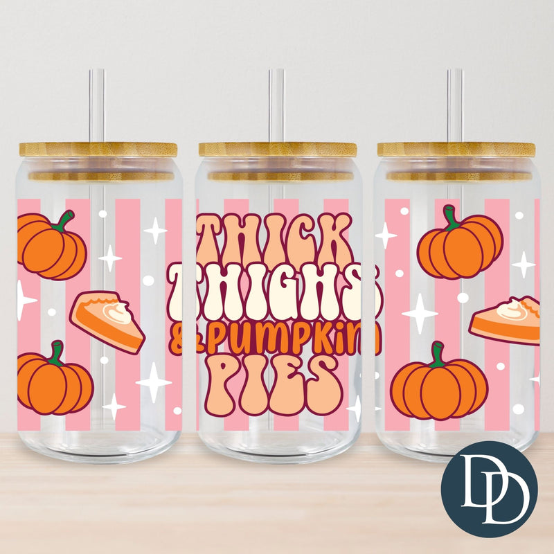 Thick Thighs And Pumpkin Pies UV DTF Cup Wrap