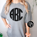 Customizable Black Leopard Monogram  *DTF Transfer*