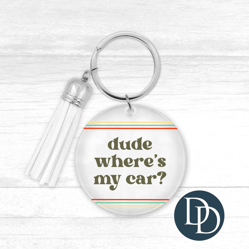 Where's My Car *Round Keychain UV DTF Decal*