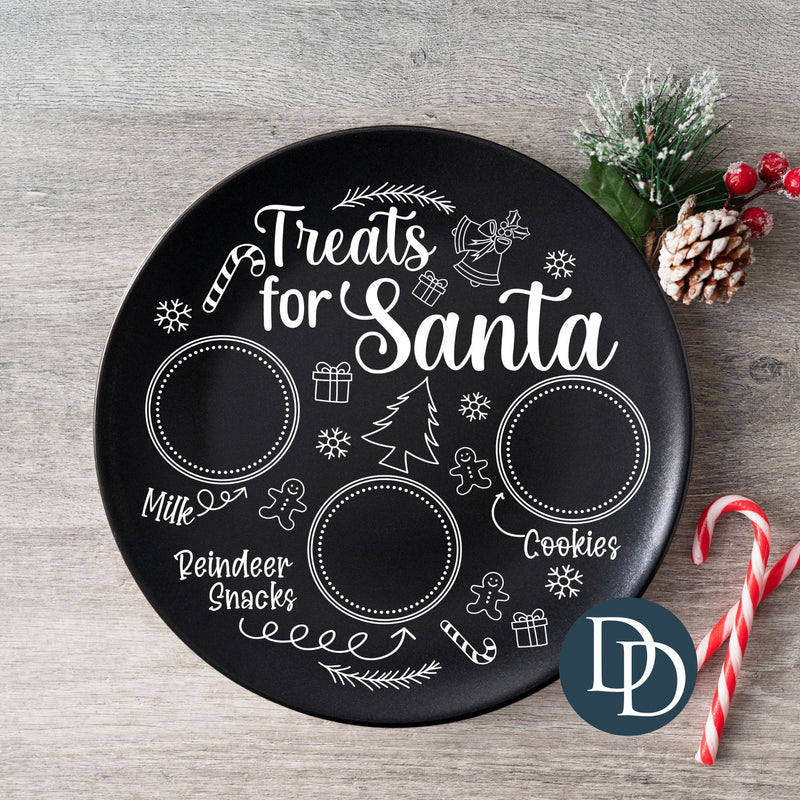 White Ink Treats For Santa UV DTF Plate Decal