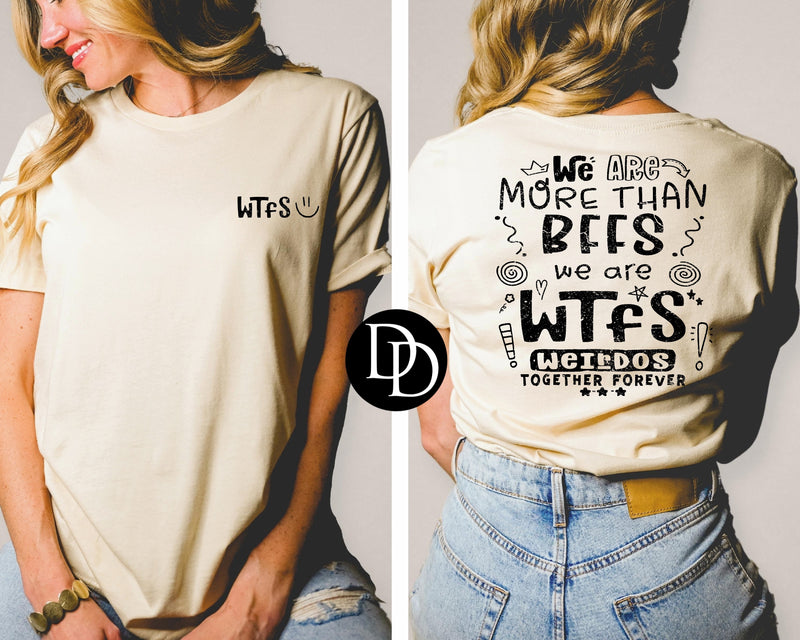 We Are More Than BFFS With Pocket Accent (Black Ink) - NOT RESTOCKING - *Screen Print Transfer*