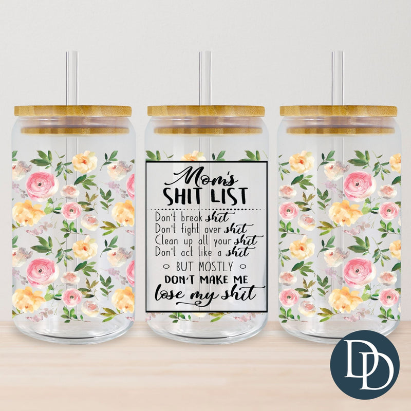 Mom's Sh*t List UV DTF Cup Wrap