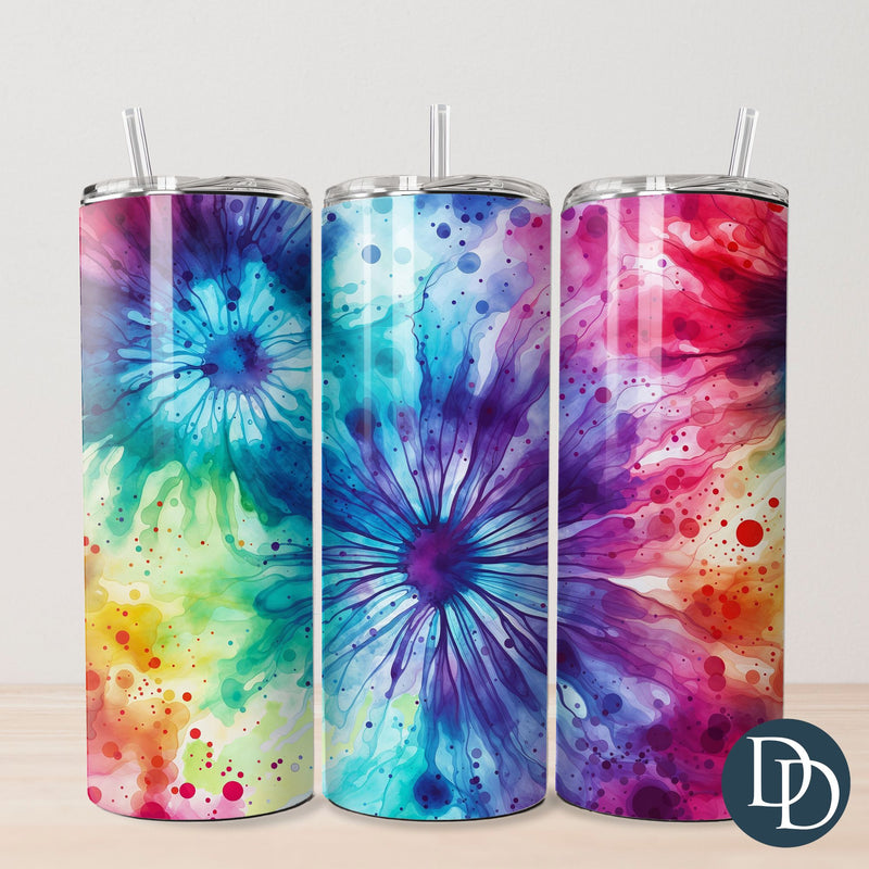 Watercolor Tie Dye Tumbler Print *Sublimation Print Transfer*