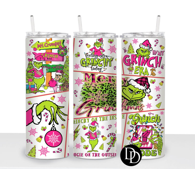 Pink Green Man Christmas *Sublimation Print Transfer*