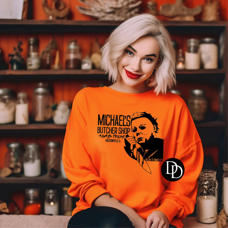 Michael’s Butcher Shop (Black Ink) *Screen Print Transfer*