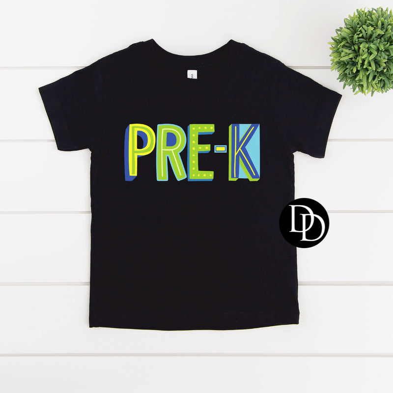 Blue Green Pre-K Grade *DTF Transfer*