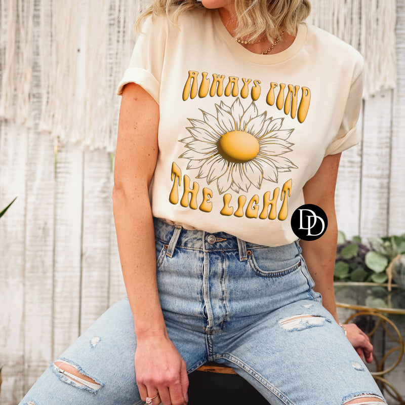 Always Find The Light (Golden Yellow Puff) - NOT RESTOCKING - *Puff Screen Print Transfer*