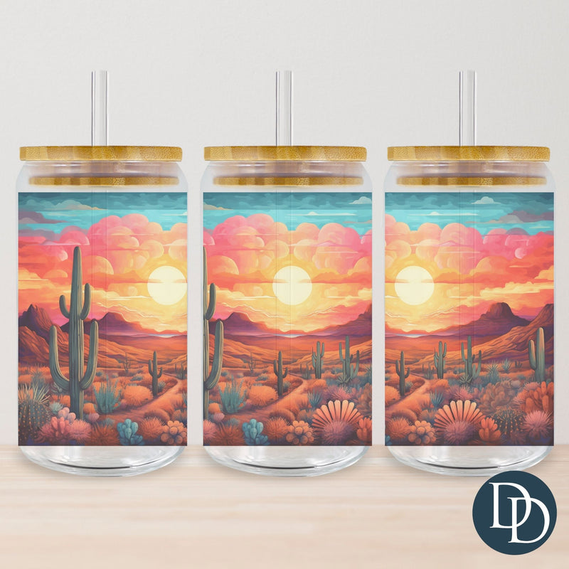 Boho Desertscape Tumbler Print *Sublimation Print Transfer*