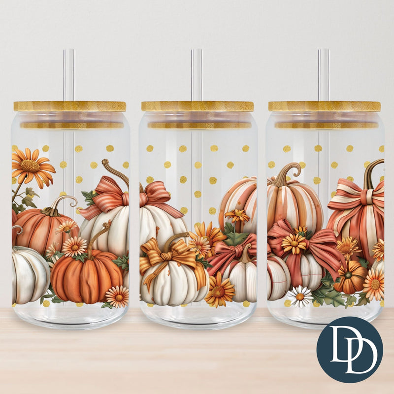 Pumpkins And Sunflowers UV DTF Cup Wrap