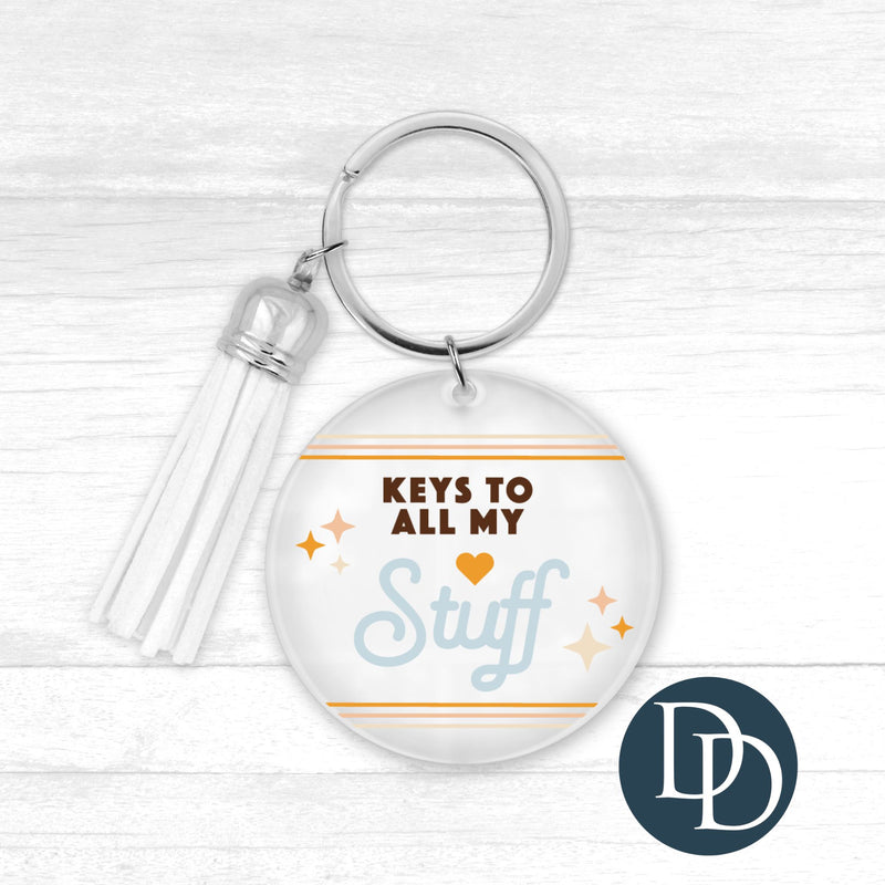 Keys To All My Stuff *Round Keychain UV DTF Decal*