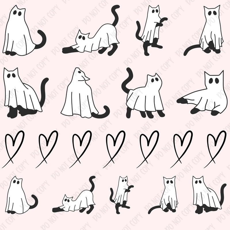 Cat Ghost Element Sheet UV DTF