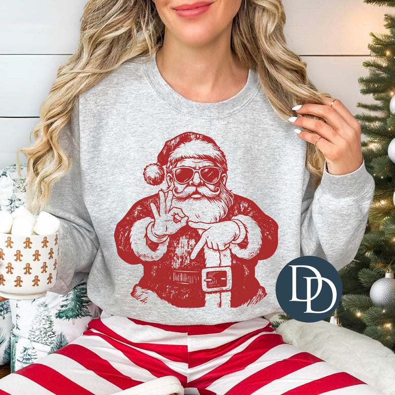 67 Santa (Red Ink) *Screen Print Transfer*