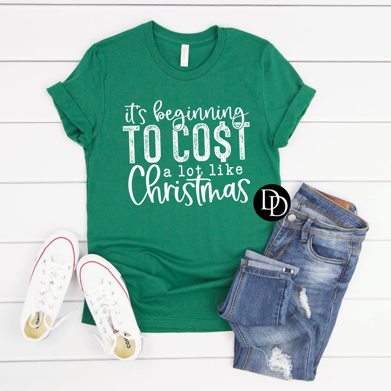 It’s Beginning To Cost A Lot Like Christmas (White Ink) *Screen Print Transfer*
