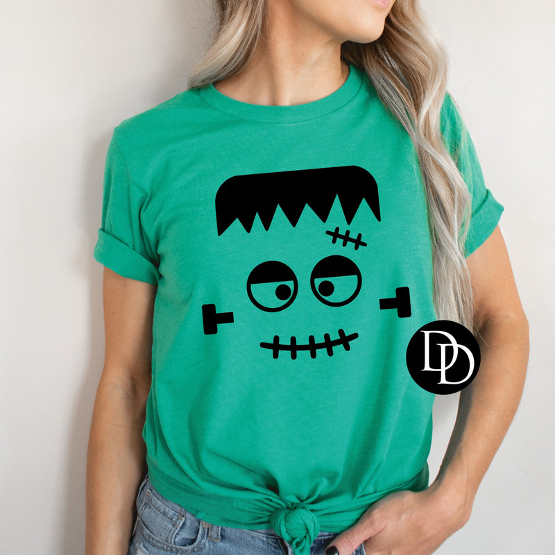 Frankenstein Face (Sized For Both Adult & Youth Black Ink) - NOT RESTOCKING - *Screen Print Transfer*