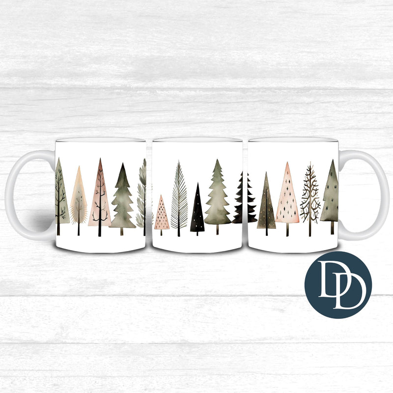 Pastel Trees *UV DTF Mug Wrap*