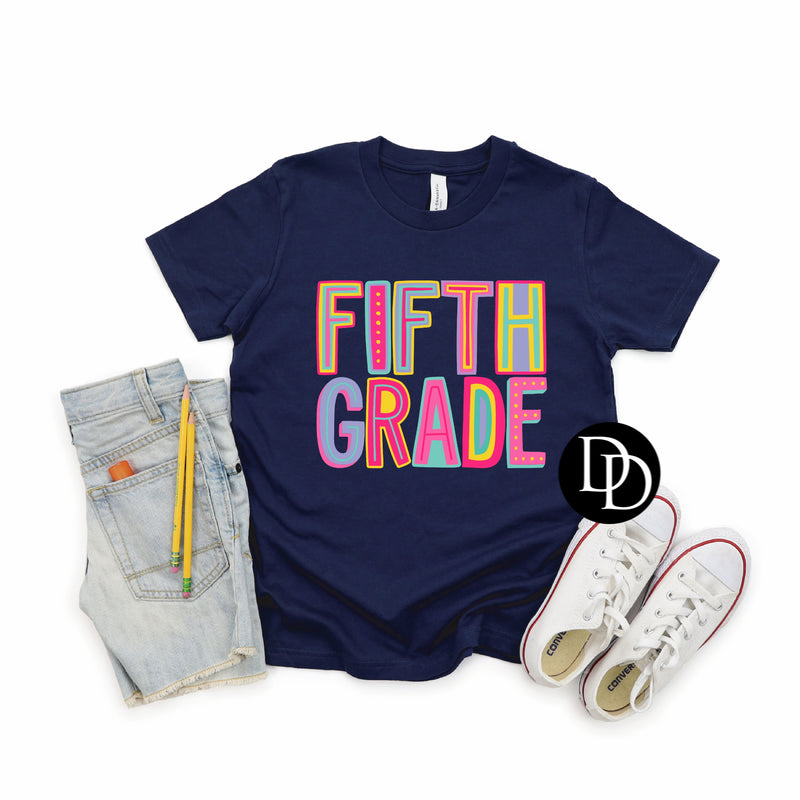 Pink Purple Fifth Grade  *DTF Transfer*