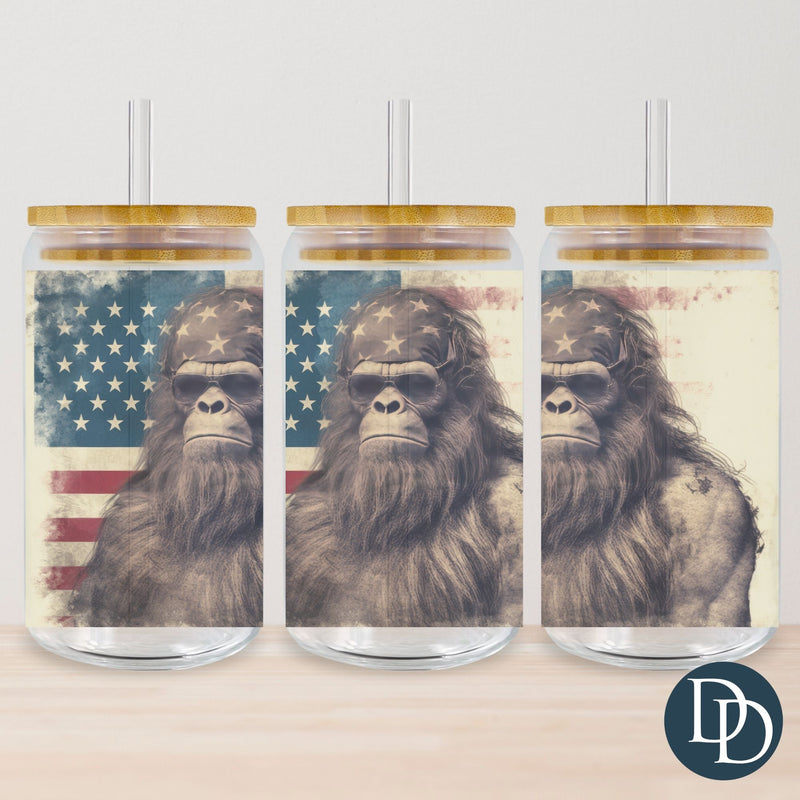 Patriot Sasquatch Tumbler Print *Sublimation Print Transfer*