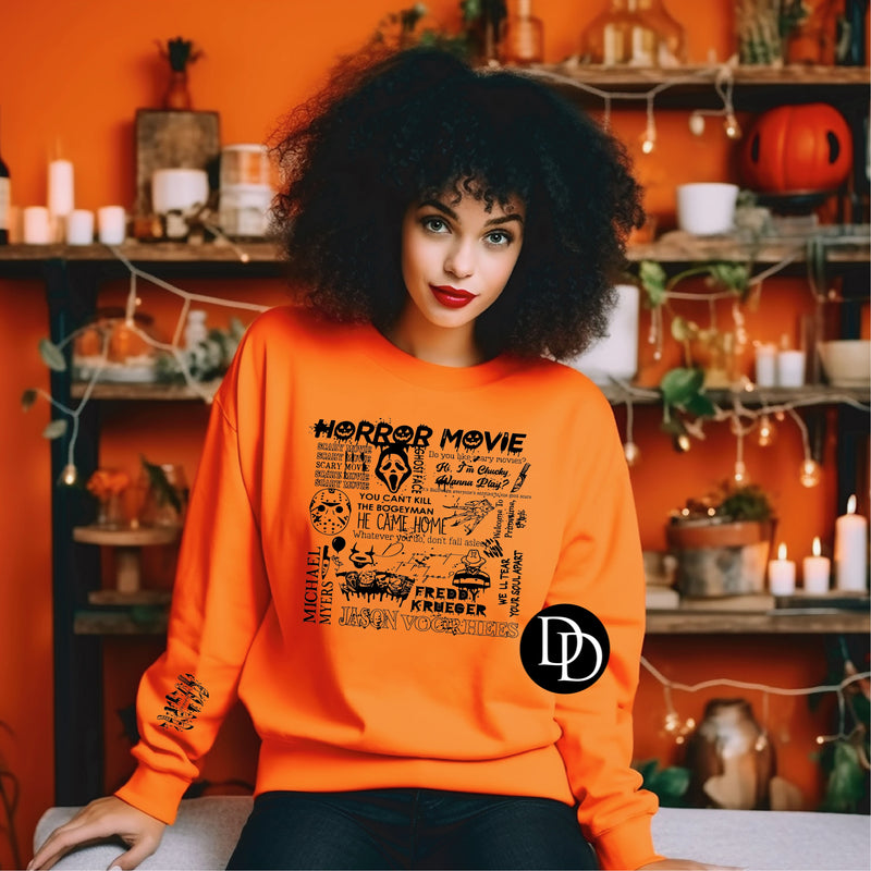 Horror Collage With Pocket Accent (Black Ink) *Screen Print Transfer*