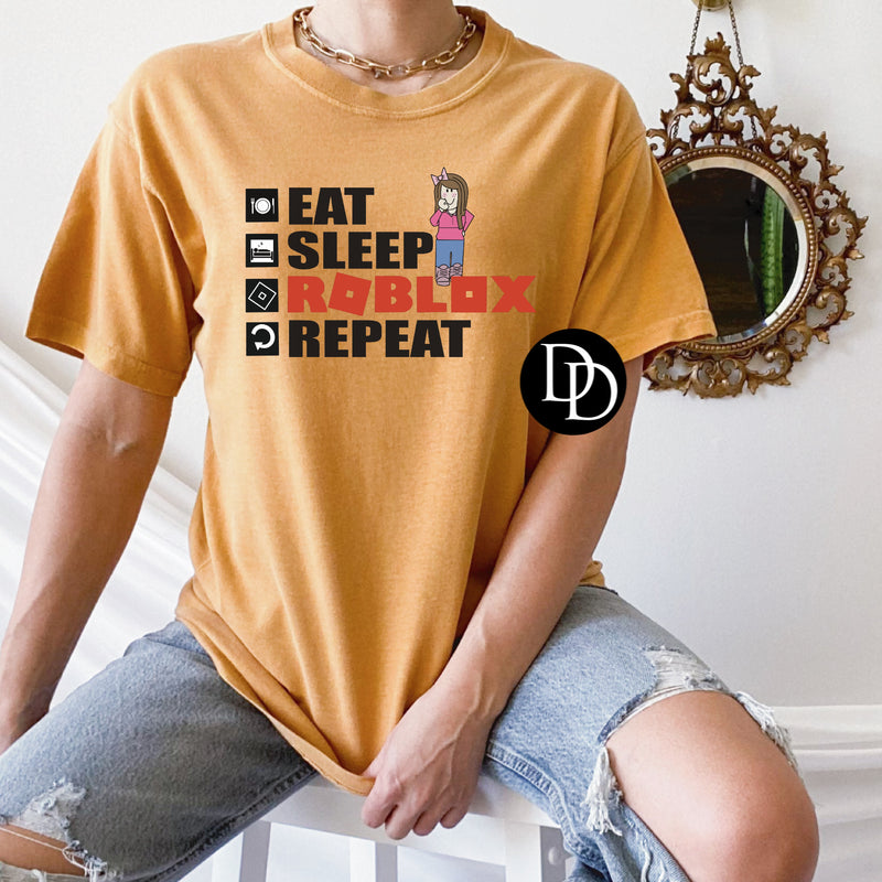 Eat Sleep Repeat (Girl) *DTF Transfer*