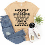 I Love Big Sacks with sleeve accents (Black Ink) - NOT RESTOCKING - *Screen Print Transfer*