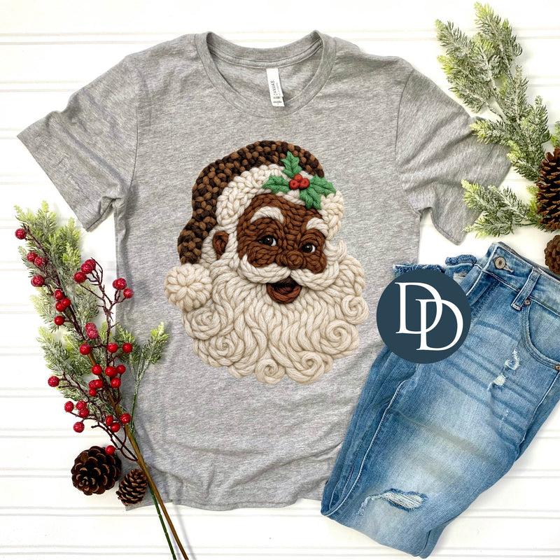 OVERSIZED African American Santa Faux Yarn *DTF Transfer*