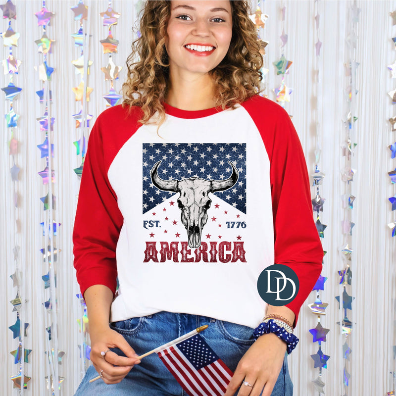 America Western Skull *DTF Transfer*