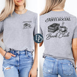 Anti Social Book Club with Pocket Print (Black Ink) *Screen Print Transfer*