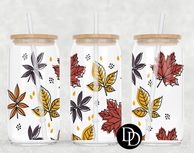 Fall Leaves UV DTF Cup Wrap