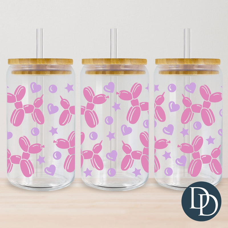 Balloon Dog Hearts and Stars *UV DTF Cup Wrap*