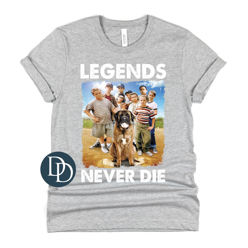 OVERSIZED Baseball Legends Never Die Sand Lot Gang *DTF Transfer*