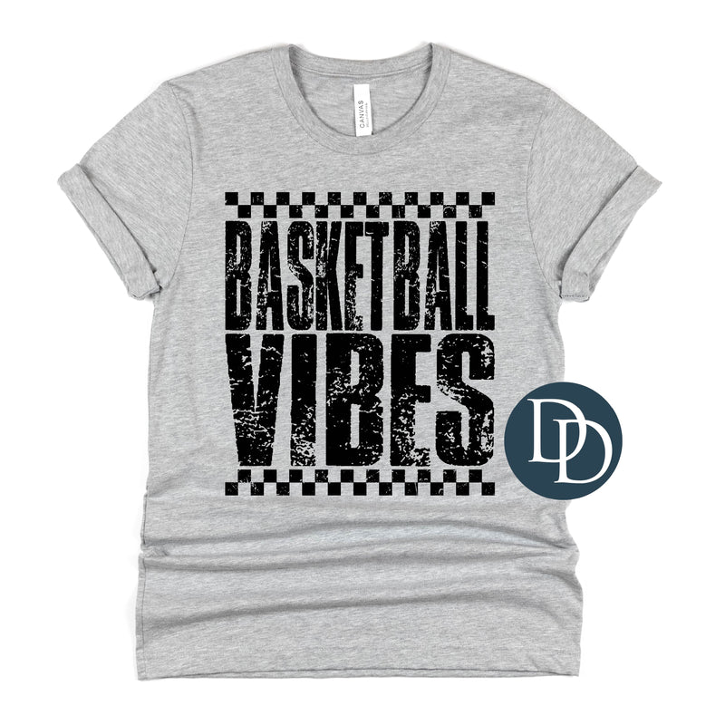 Basketball Vibes Distressed Checkered *DTF Transfer*