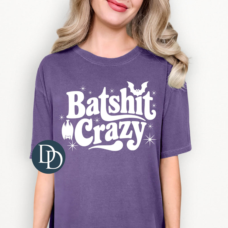 Batshit Crazy Bats Accents (White Ink) *Screen Print Transfer*