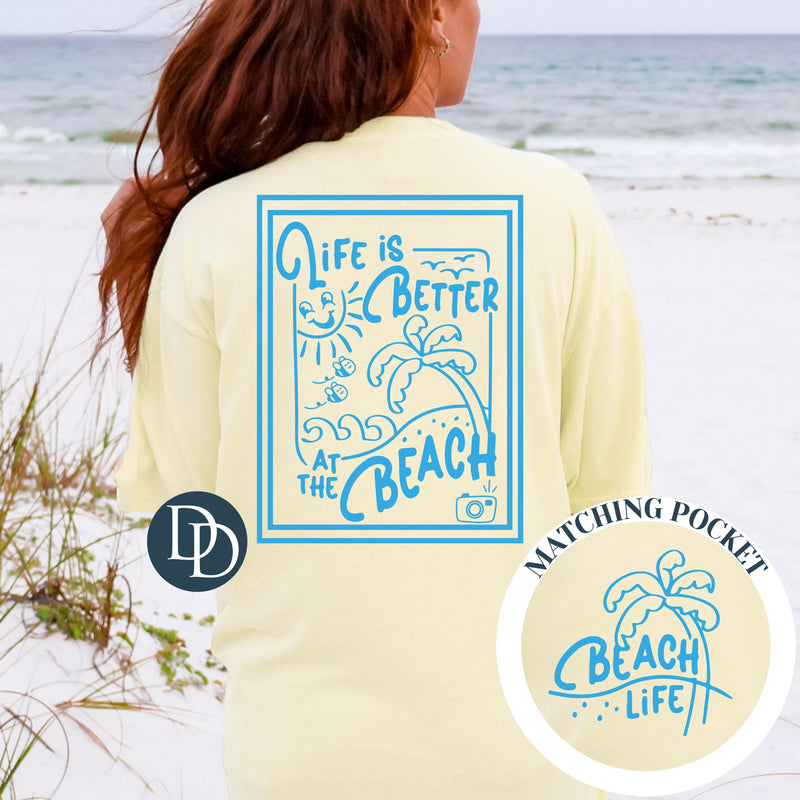 OVERSIZED Better At the Beach Outline with Pocket *DTF Transfer*