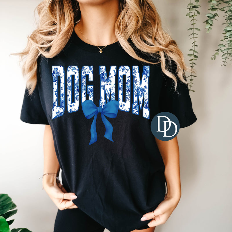Blue Floral Dog Mom *DTF Transfer*