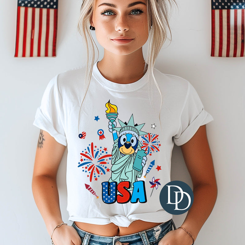 Bluey Lady Liberty *DTF Transfer*