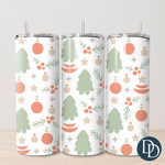 Boho Christmas Trees Tumbler Print *Sublimation Print Transfer*