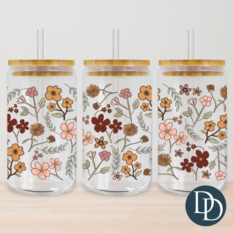 Boho Fall Wildflowers *UV DTF Cup Wrap*