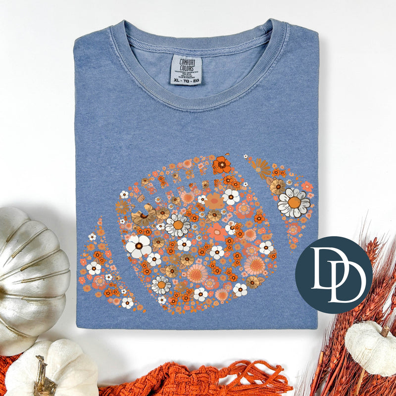 Boho Floral Football *DTF Transfer*